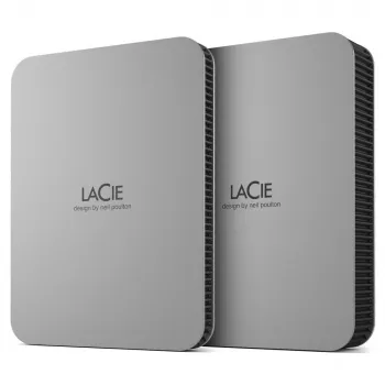 LaCie Mobile Drive Moon 4TB väline kõvaketas kaasaskantav hõbedane USB-C 3.2 PC Mac koos Adobe Creative Cloud 3 aasta pääste teenustega (STLP400040)