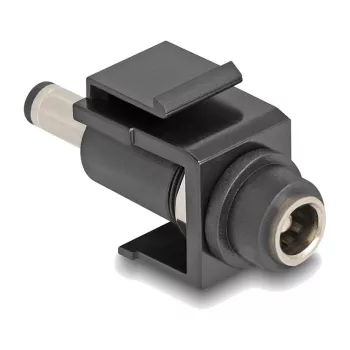 DeLOCK Keystone-moodul DC 5,5 x 2,5 mm emane DC 5,5 x 2,1 mm isasele must