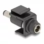 DeLOCK Keystone-moodul DC 5,5 x 2,5 mm emane DC 5,5 x 2,1 mm isasele must