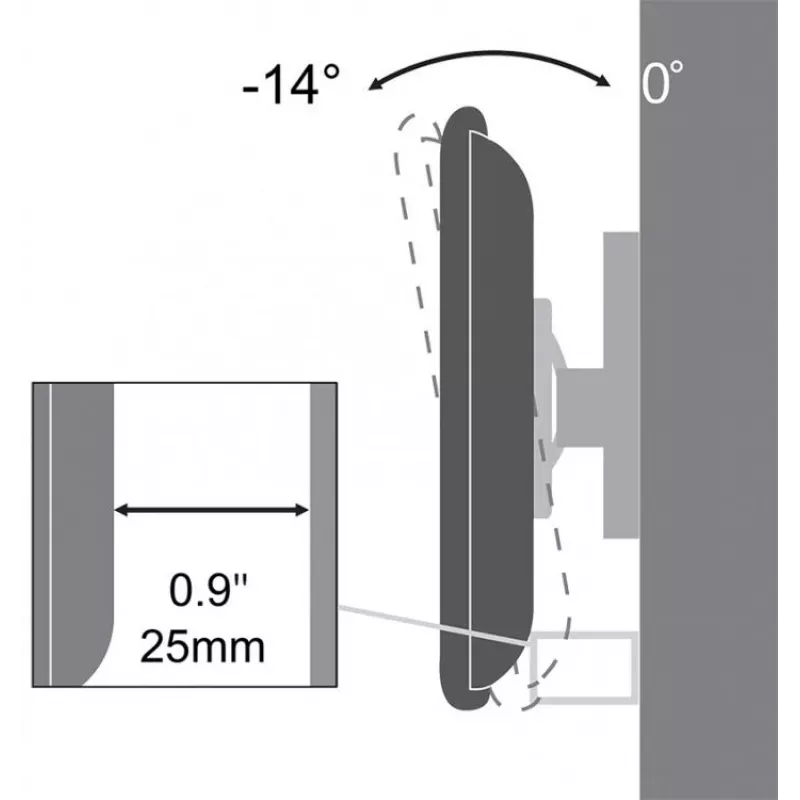 Sbox PLB-3422T Kallutatav lameekraani LED-teleri kinnitus 23-43 35kg