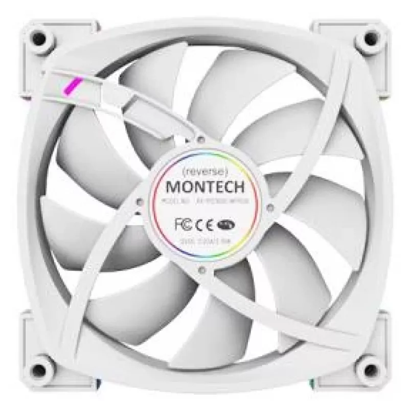 Montech RX120 PWM arvutikorpuse ventilaator 12 cm valge 3 tk
