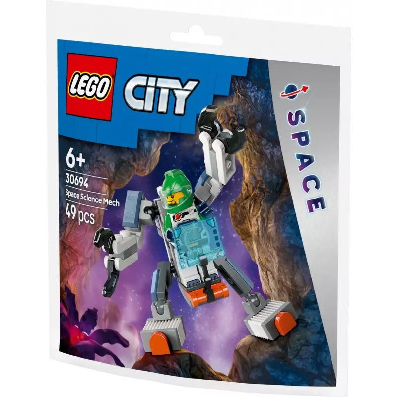 Ehitusmänguasi LEGO City kosmoseuurija mech 30694 liigutatavate käte ja jalgadega