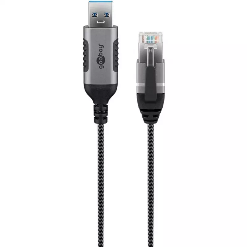 Goobay Ethernet-kaabel USB-A 3.0–RJ45 õhuke 1 m – ühendab ruuteri, modemi või (74393)