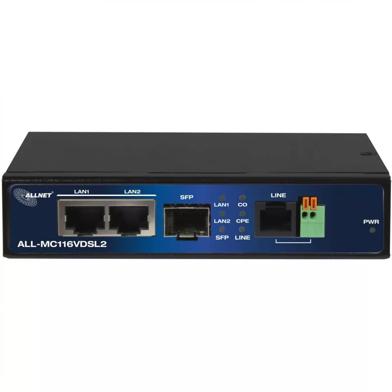 Modem ALLNET ALL-MC116VDSL2 160 Mbit/s 2x RJ45 SFP Must