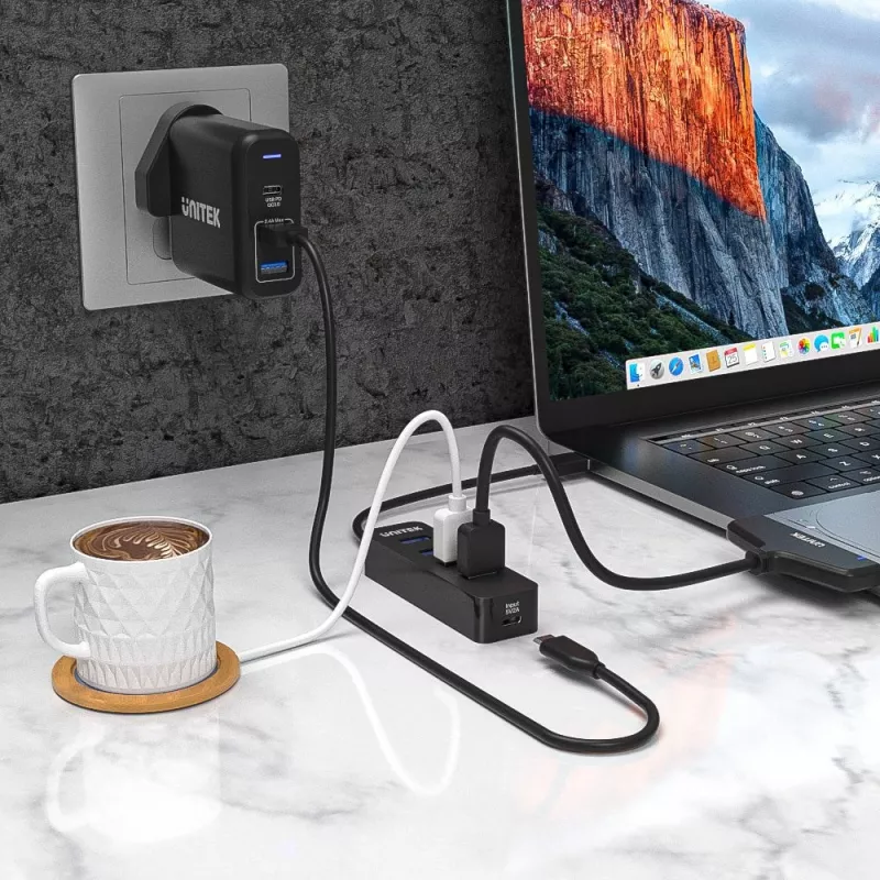 UNITEK uHUB Q4 USB 3.2 Gen 1 (3.1 Gen 1) Type-A 5000 Mbit/s Must