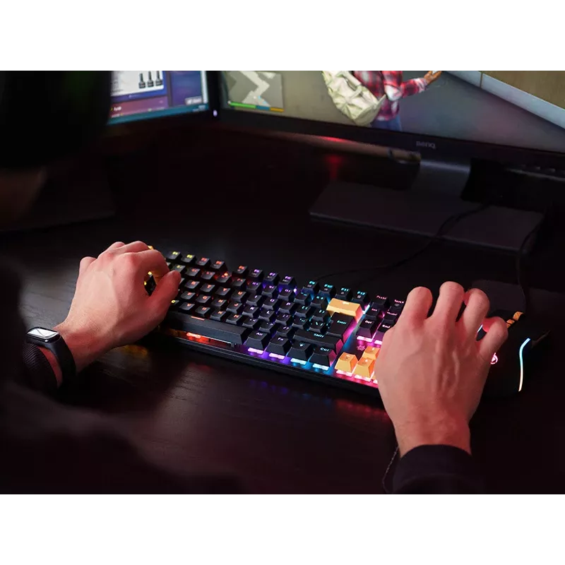 Tracer HORNET 87 klaviatuur Hiir komplektis Mängu USB QWERTY Inglise Must, Kollane
