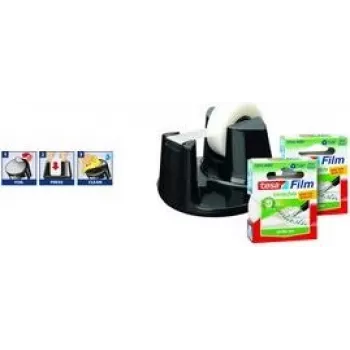 Lintdispenser Tesa Easy Cut Compact Sparpack — käsitsi käsitsetav kleeplindi dispenser, integreeritud lõikuriga