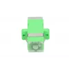 Fiiberoptiline adapter Extralink SC/APC Singlemode Simplex läbipaistvate tolmukorkidega, roheline