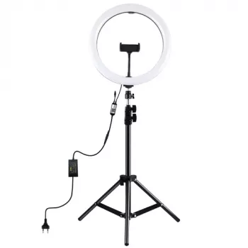 LED-ringsvalgus 30 cm statiiviga kuni 1,1 m ja telefonihoidjaga