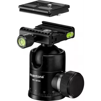 Statiivipea Mantona Onyx 12 21459 koos 3/8 tollise kinnitusega ja kiirkinnitusplaadiga