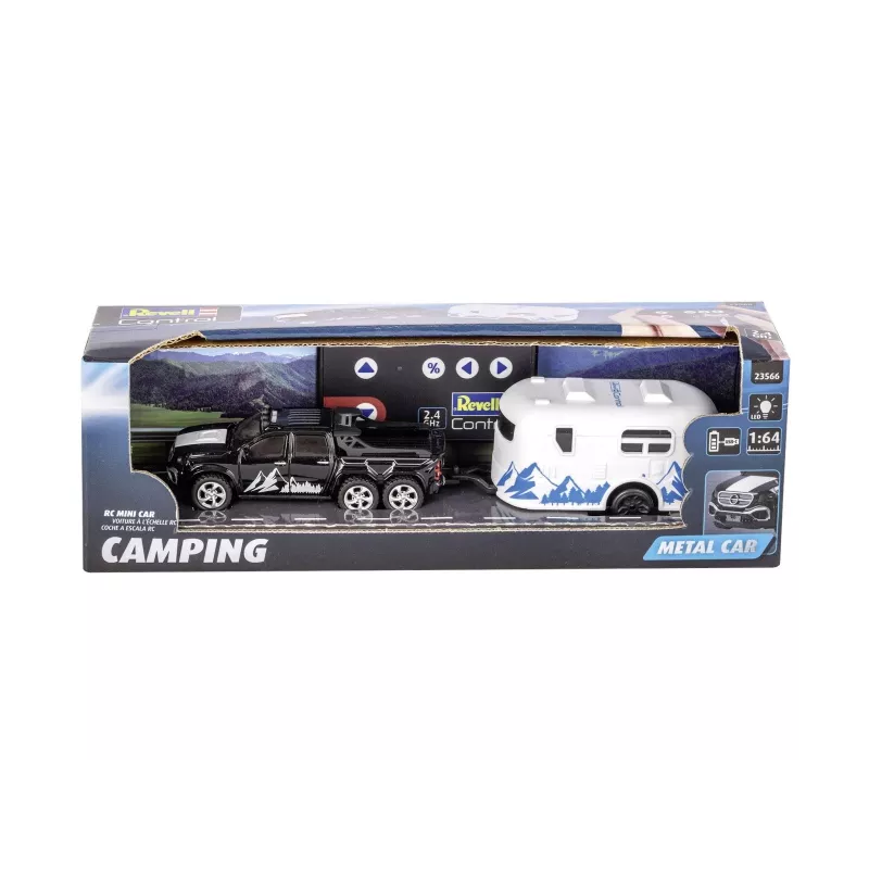 RC auto koos haagissuvilaga REVELL 23566 — mini kaugjuhitav mudel, patareitoitel, mängusõiduk