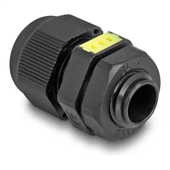 Kaabelliitmik M12 DELOCK ventilatsiooniga IP68, plastik, must, 2 tk