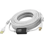 Vision Valge USB 2.0 kaabel 15 m USB A USB B-le 0,48 Gbit/s