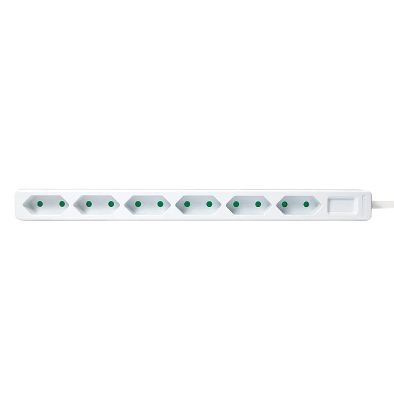 Pikendusjuhe LogiLink LPS231 1,5 m 6 vahelduvvoolupistiku sisendiga Siseruumides valge