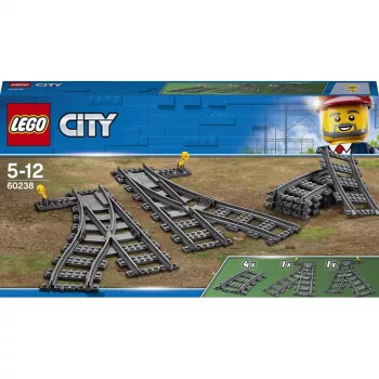 Ehitusmängukomplekt LEGO City 60238 – raudtee ümbersuunaja ja tarvikud mängukomplektidele