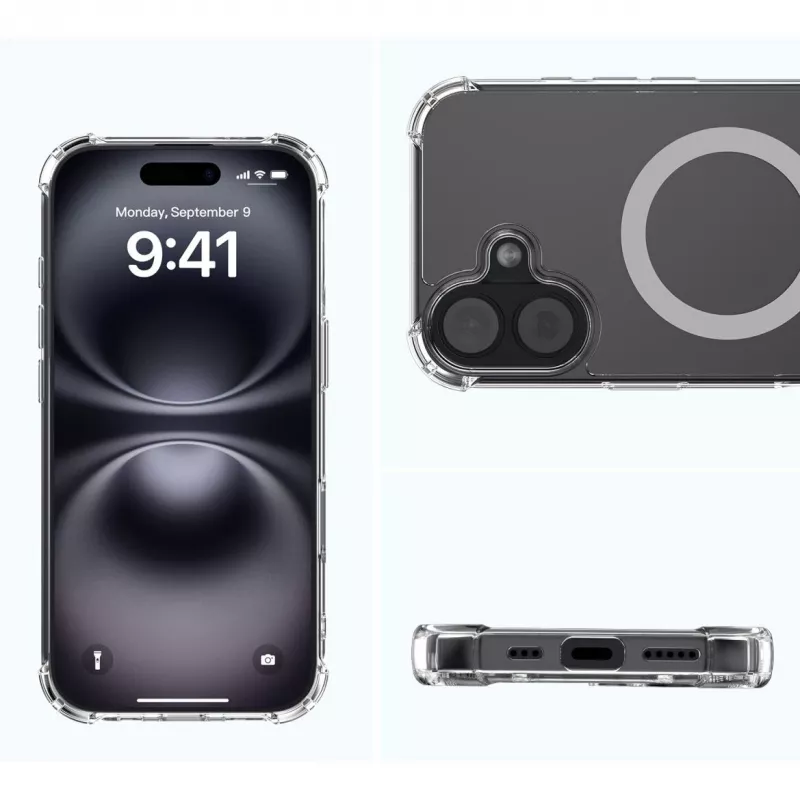 4smarts Ibiza äärekohver iPhone 17-le 16 cm läbipaistev