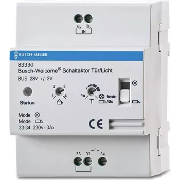 BUSCH JAEGER 83330 - lülitusajam - DIN-liistule paigaldamine - IP20 - Valge - CE - RoHS - 350 W