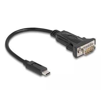 DeLOCK Adapter USB USB-C to RS-232 D-Sub 9 pin male 0.25 m