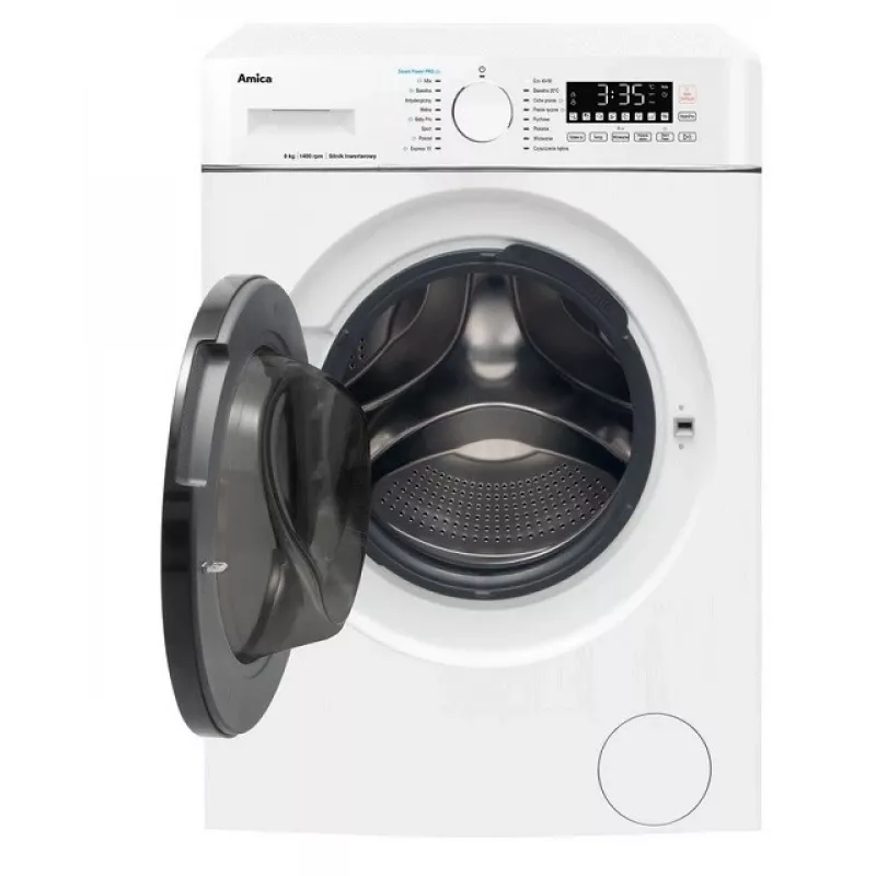 Pesumasin Amica mahutavus 8 kg, energiaklass A, 1400 p/min, 16 programmi, valge