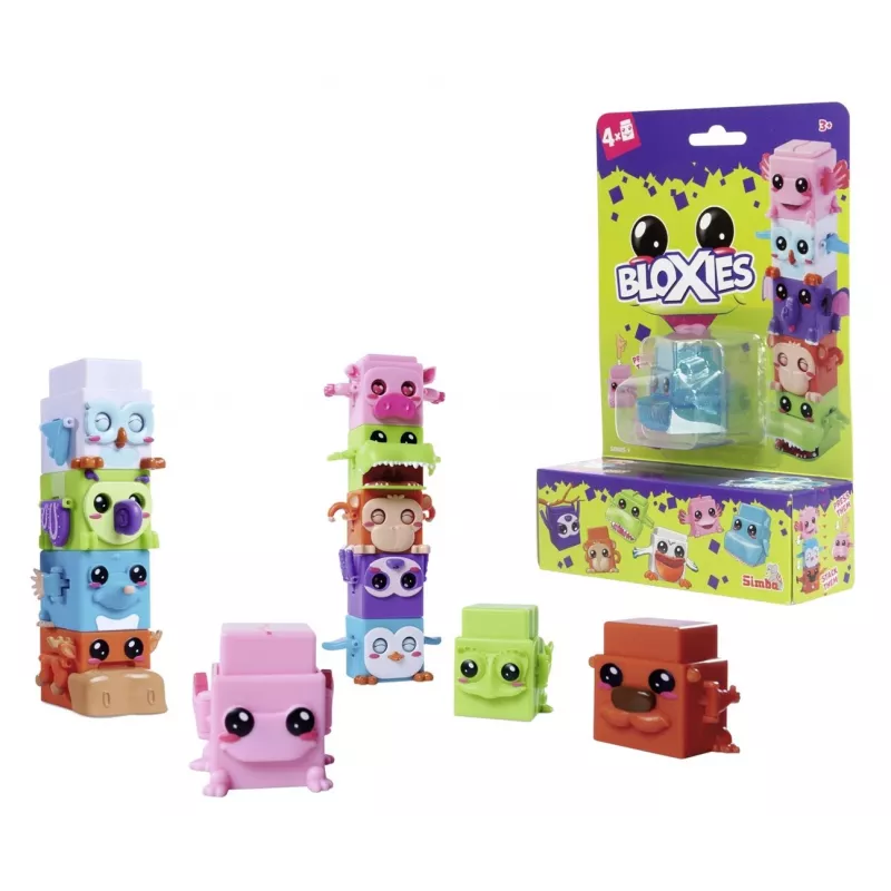Mängufiguurid Simba-Dickie Bloxies Series 1 4-Pack sorteeritud figuurid