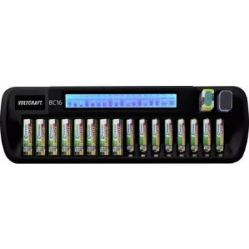 VOLTCRAFT BC16 NiMH, LiIon Mignon (AA), Micro (AAA), 9 V Block Rundzellen-Charger (2127444)