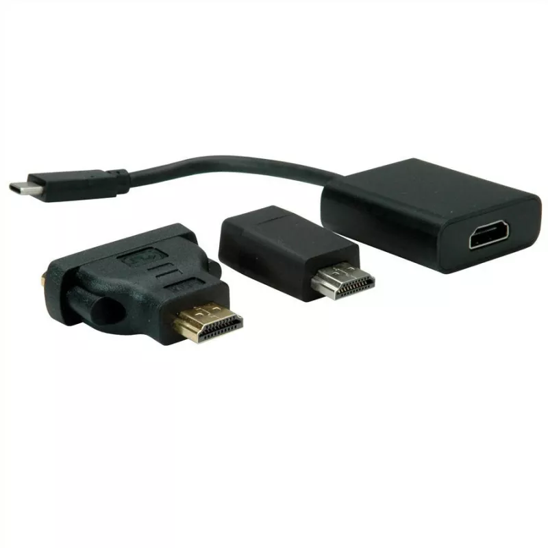 VALUE - väline videoadapter - USB-C 3.1 - HDMI - must