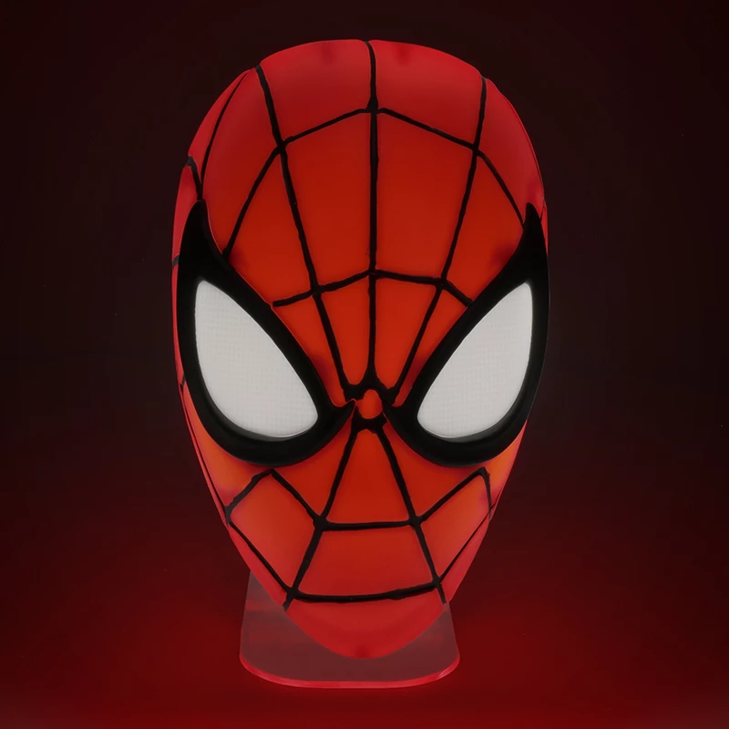 Lauavalgusti Paladone Spiderman Mask Light — Ämblikmehe maski kujundusega temaatiline LED-lamp, USB-toitega, kompaktne voodilamp