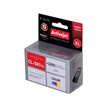 Activejet AC-561NX tindikassett (asendus Canon CL-561XL; Supreme; 18 ml; värv: tsüaan, magenta, kollane)