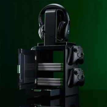Numskull Games Official Xbox Gaming Locker, Diskettenhalter mängudele, Xbox, Must, Juhtmega
