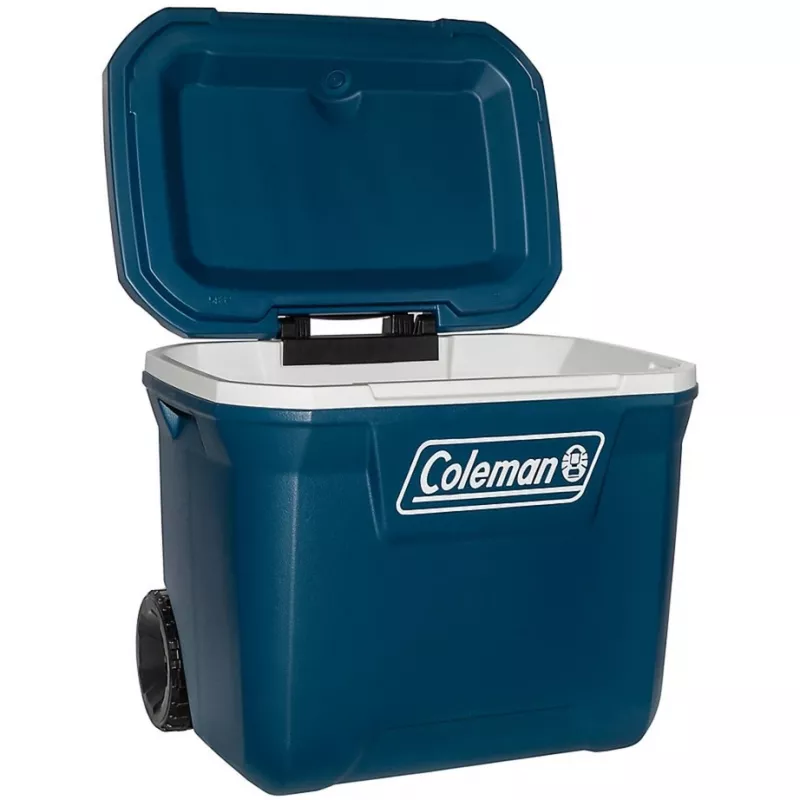 Coleman 50QT Xtreme Wheeled Cooler, sinine, plastik, polüuretaan (PU), must, 47 l, 113 kg