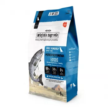 WIEJSKA ZAGRODA Monoprotein Salmon S/M - kuiv koeratoit - 6 kg