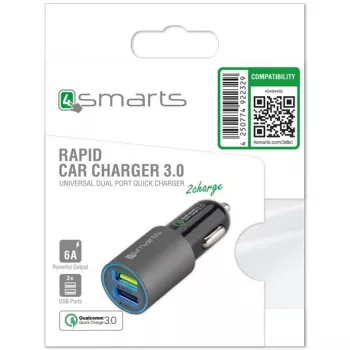 Mobiilseadme laadija 4smarts 464458 Must Hall Auto