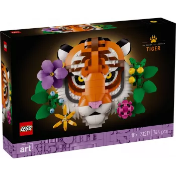 Ehitusmänguasi LEGO Art Fauna kollektsiooni tiigri komplekt 31217 – ehitatav tiigrimudel