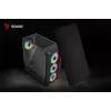 PC kuubikujuline korpus SAVIO Noctis Glass RGB — must, ATX/Micro-ATX, 210×410×450 mm, 3×120 mm esiventilaatorid