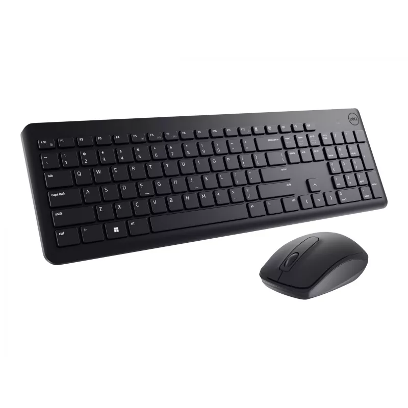 DELL klaviatuur ja hiir - KM3322W - ukraina (QWERTY), täissuuruses (100%), juhtmevaba, RF-juhtmevaba, QWERTY, must, hiir kaasas