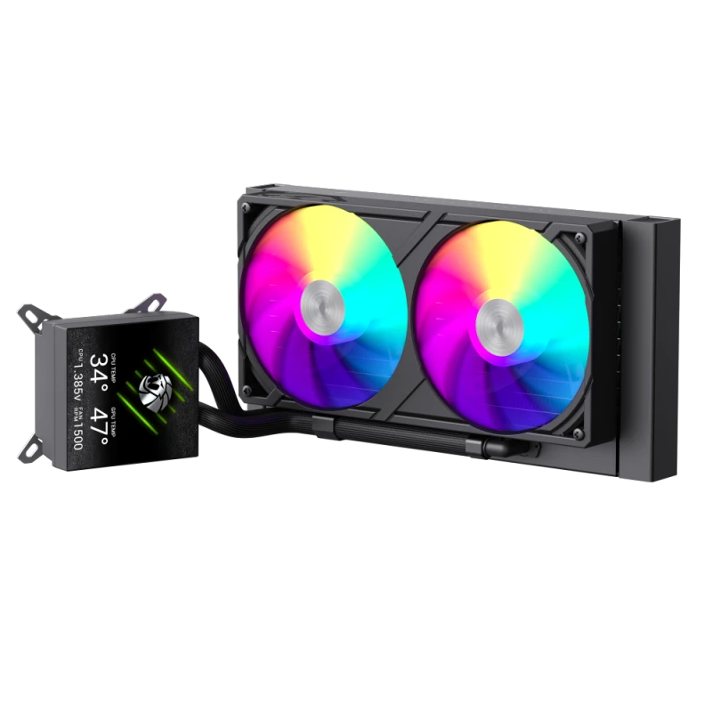 Gamemax CPU vedelikjahuti | GLACIER 240 LCD BK | Intel, AMD