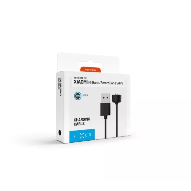 Laadimiskaabel FIXED seadmele Xiaomi Mi Band 5/6/7 — USB-A kuni patenteeritud pistik, 1 m