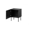 Öökapp Cama Meble SIENA komplekt 2 tk, 44,5×40×59 cm, must matt, MDF ja puitlaastplaat