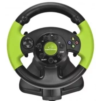 Juhtmega mängukontroller ESPERANZA EG104 PlayStation 3-le ja Xbox 360-le, must/roheline