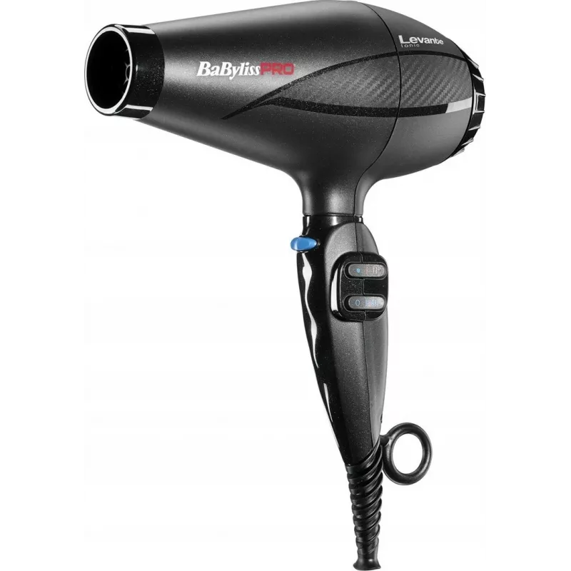 Föön BaByliss PRO Levante 2100 W, vahelduvvoolumootor, ioontehnoloogiaga, 2 kuumust/2 kiirust, must