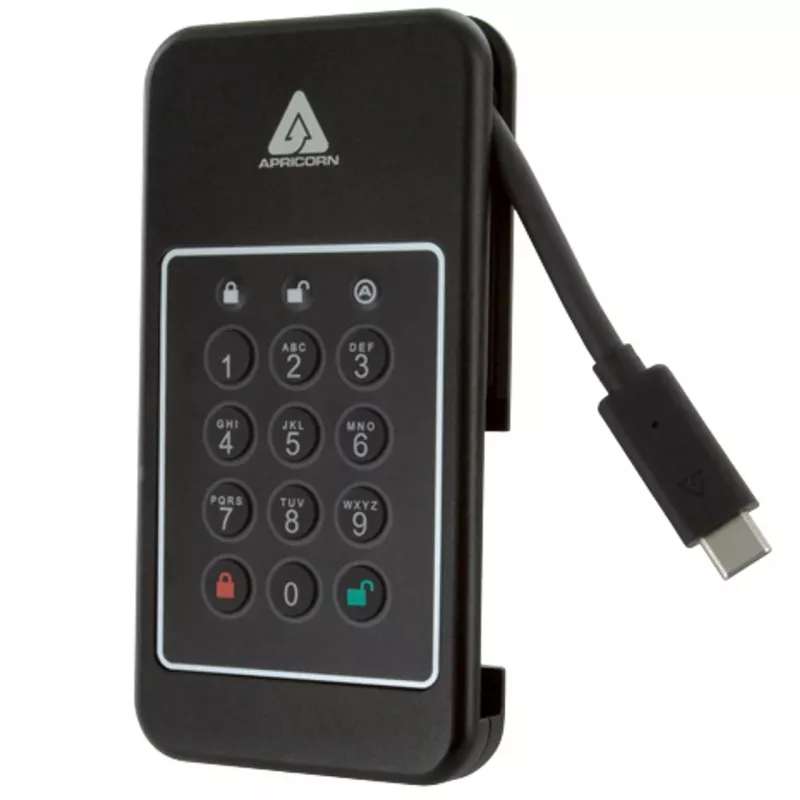 Apricorn Aegis NVX - SSD - 500 GB - USB 3.2 Gen 2 - TAA-vastav (ANVX-500GB)
