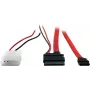 Inter-Tech - SATA-adapter - Õhuke SATA sisemisele toiteallikale, 4-kontaktiline, SATA - 15cm - Punane (88885323)