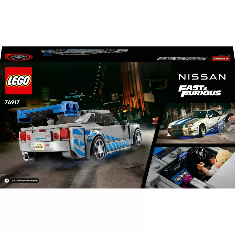 LEGO 76917 Speed Champions 2 Fast 2 Furious Nissan Skyline GT-R (R34) mänguauto