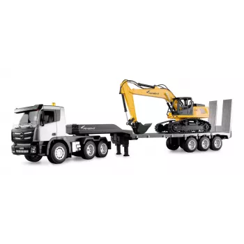 Amewi 2-in-1 Low Loader and Excavator Set G836E/G041E 1:24 RTR scale