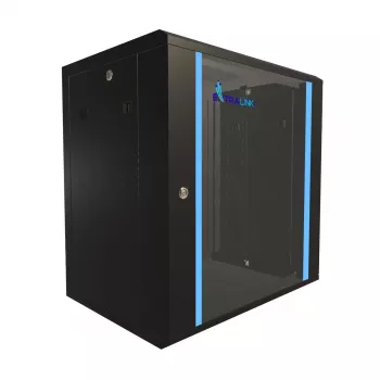 Seinale kinnitatav riiul Extralink Extralink Rackmount cabinet 12U 600x450 Must