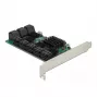 DeLOCK 16 pordiga SATA PCI Express x4 kaart 6 Gbit/s roheline hall