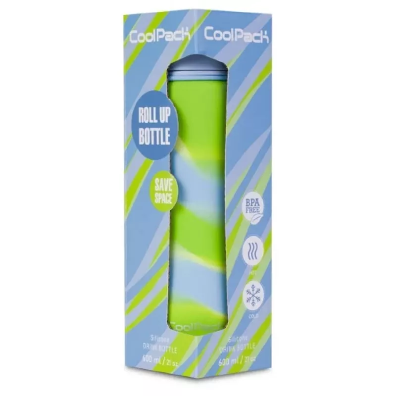 Spordiveepudel Cool Pack silikoonist veepudel Z14770 600 ml tüdrukutele sinine