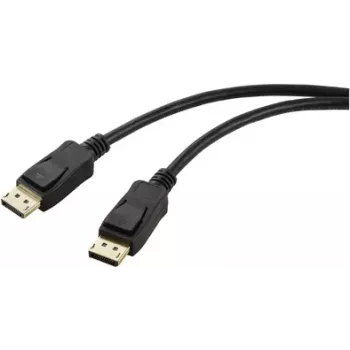 Renkforce DisplayPort-ühenduskaabel DisplayPort-pistik, DisplayPort-pistik 2,00 m Must RF-5771516 PVC-kate DisplayPort-kaabel (RF-5771516)