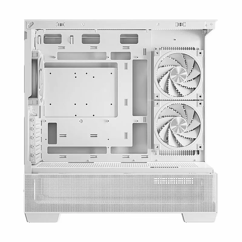 PC Midi Tower korpus DeepCool CG380 3F WH — Valge, 235×437×451 mm, toetab 2,5-tolliseid/3,5-tolliseid, alumine toiteplokk, 3x 120 mm ventilaatorid paigaldatud
