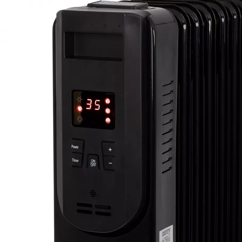 Camry | Küttekeha | CR 7810 | Õlitäitega radiaator | 2000 W | Võimsustasemete arv 3 | Must